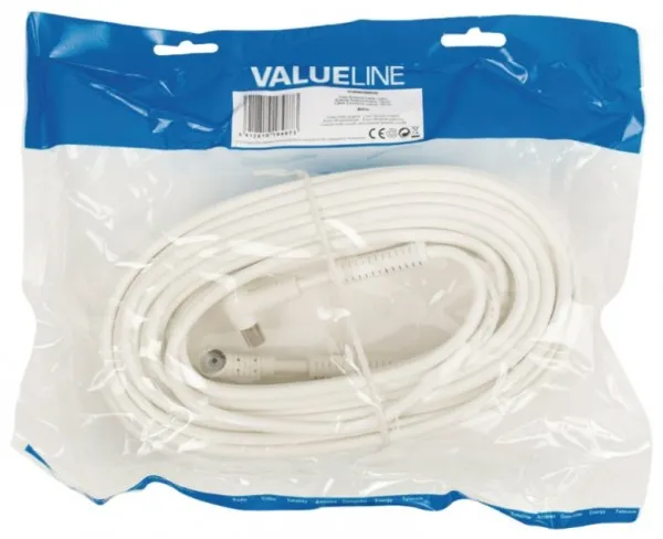 NEDIS x-VLSP40120W200 Antenski koaksijalni kabl musko-zenski, 120dB, konektori pod uglom, 20m Beli Slika 3