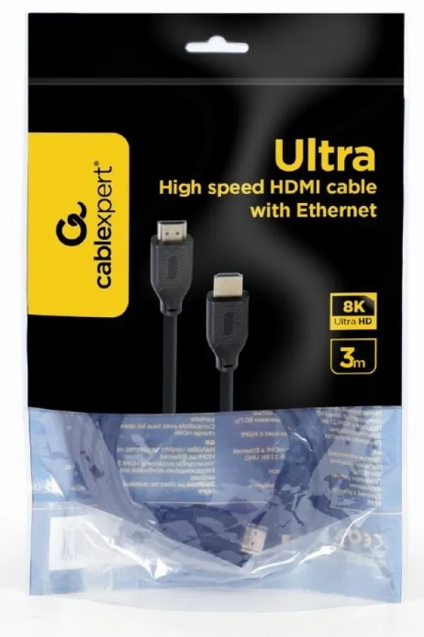GEMBIRD CC-HDMI8K-3M Gembird HDMI kabl v.2.1 ethernet support UHD/8K TV 3m Slika 1