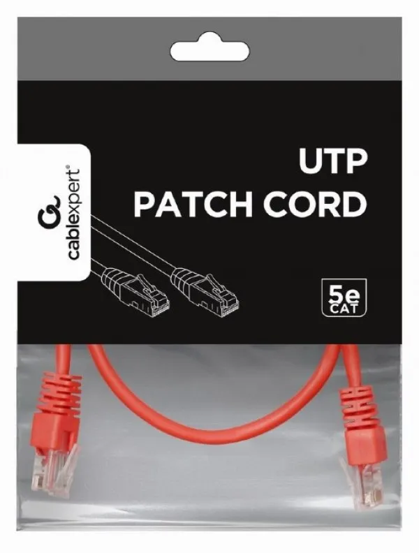 GEMBIRD PP12-0.5M/R Gembird Mrezni kabl, CAT5e UTP Patch cord 0.5m red Slika 2