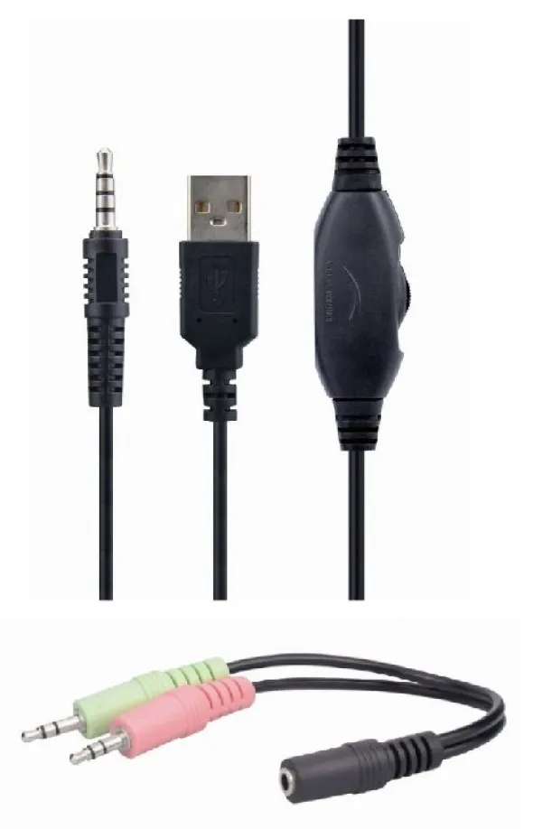 GEMBIRD GHS-06 Gembird Stereo gejmerske slusalice sa mikrofonom+volume kontrolom 3.5mm LED efekt Slika 4