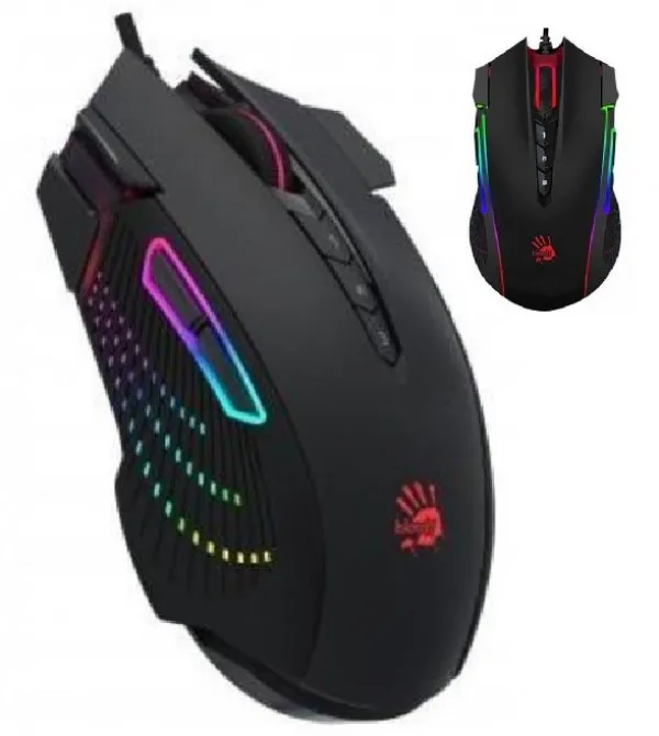 A4 TECH A4-J90S A4Tech Bloody RGB Gejmerski opticki mis, 2000Hz/100-8.000 Dpi, Black USB 125mm Slika 6