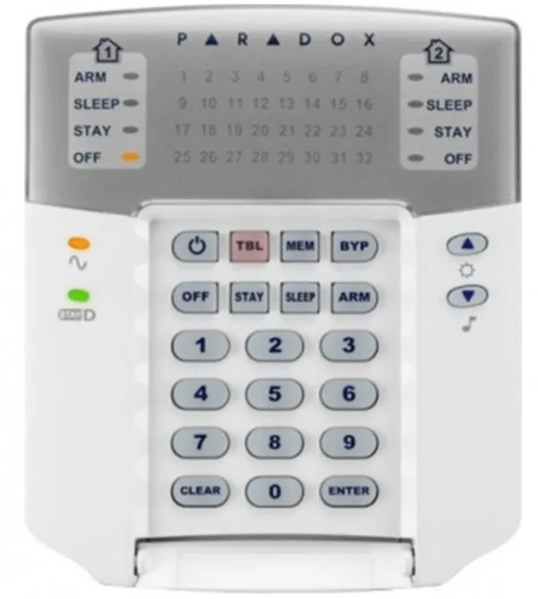 PARADOX Paradox tastatura K32+ LED sifrator do 32 zone Slika 2