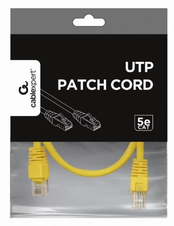 GEMBIRD PP12-0.5M/Y Gembird Mrezni kabl, CAT5e UTP Patch cord 0.5m Yellow Slika 4