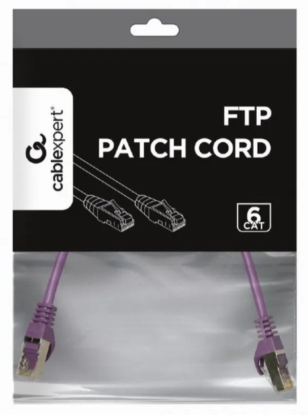 GEMBIRD PP6-0.25M/V Gembird Mrezni kabl, CAT6 FTP Patch cord 0.25m purple Slika 2