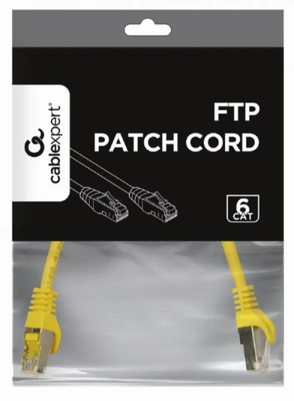 GEMBIRD PP6-0.25M/Y Gembird Mrezni kabl, CAT6 FTP Patch cord 0.25m yellow Slika 1
