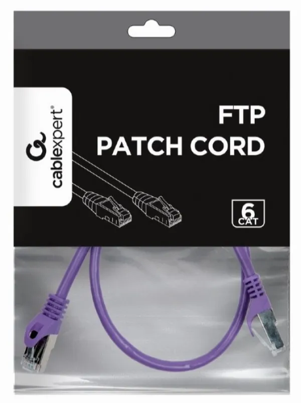 GEMBIRD PP6-0.5M/V Gembird Mrezni kabl, CAT6 FTP Patch cord 0.5m purple Slika 2
