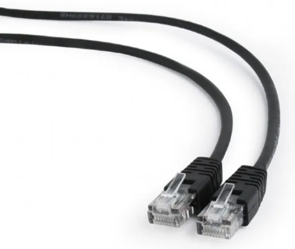 GEMBIRD PP12-1M/BK Gembird mrezni kabl, CAT5e UTP Patch cord1m, black Slika 1