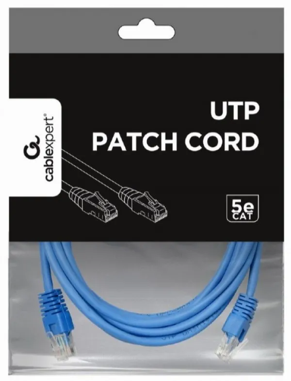 GEMBIRD PP12-3M/B Gembird Mrezni kabl, CAT5e UTP Patch cord 3m blue Slika 1