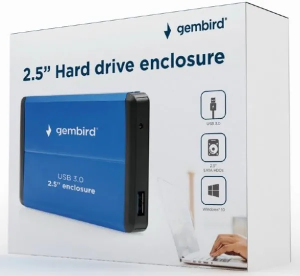 EE2-U3S-2-B Gembird USB 3.0 Externo kuciste za 2.5 SATA hard diskove plavi FO Slika 4