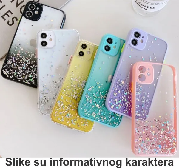 MCTK6-IPHONE 7 Plus/8 Plus * Furtrola 3D Sparkling star silicone Black (139) Slika 1