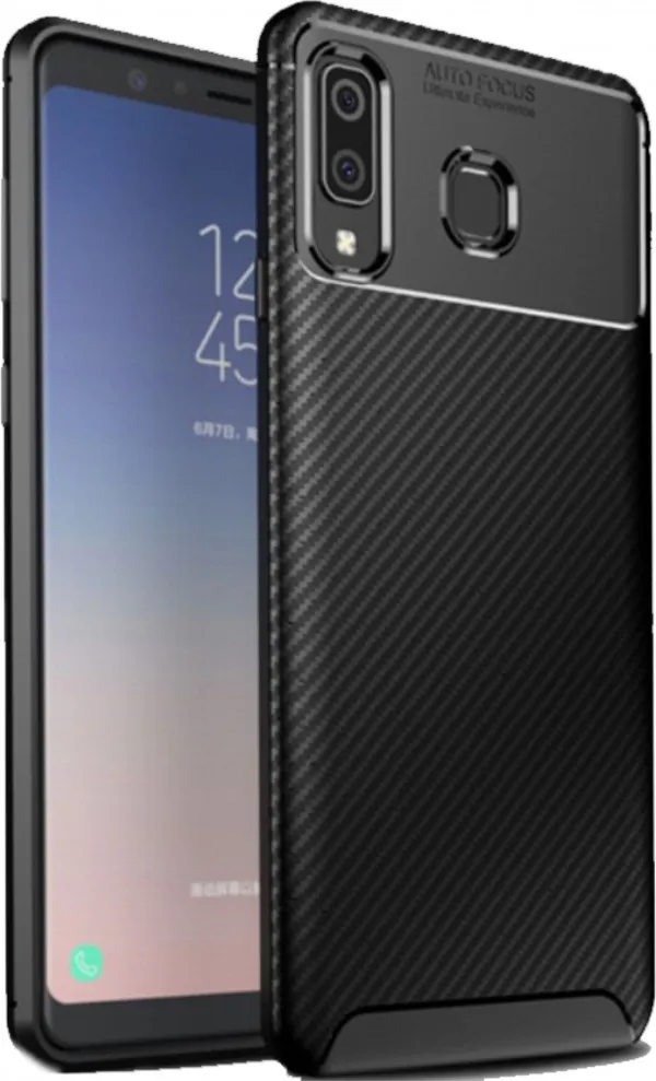 MCTK74-SAMSUNG A70 * Futrola Carbon Fiber Silicone Black (139) Slika 2
