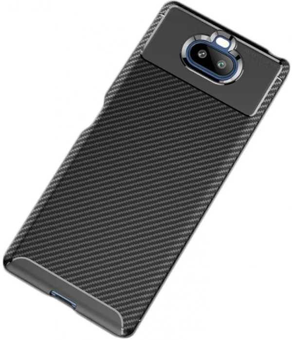 MCTK74-SAMSUNG A70 * Futrola Carbon Fiber Silicone Black (139) Slika 1