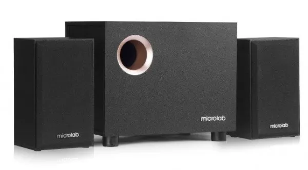 MICROLAB Microlab M105 Aktivni drveni zvucnici 2.1 10W RMS (5W+2x2,5W) 3,5mm Slika 1