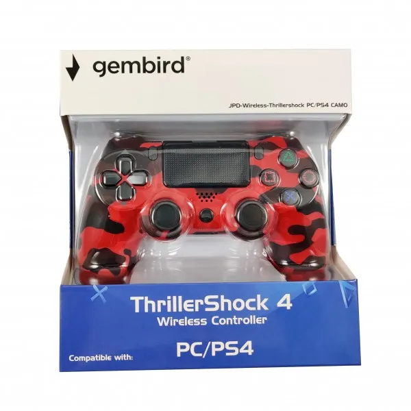 GEMBIRD JPD-Wireless-Thrillershock PC/PS4 CAMO RED Gembird Bezicni gamepad sa dvostrukom vibracijom v2 Slika 5