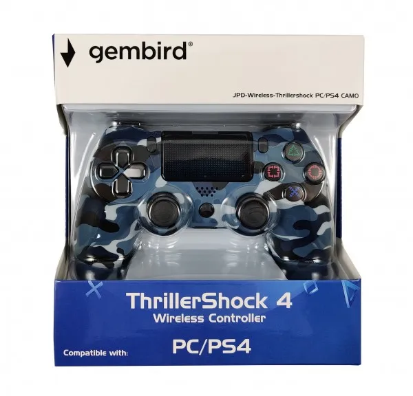 GEMBIRD JPD-Wireless-Thrillershock PC/PS4 CAMO BLUE Gembird Bezicni gamepad sa dvostrukom vibracijom v2 Slika 2