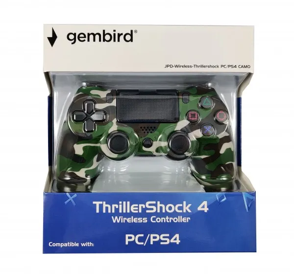 GEMBIRD JPD-Wireless-Thrillershock PC/PS4 CAMO GREEN Gembird Bezicni gamepad sa dvostrukom vibracijom v2 Slika 3