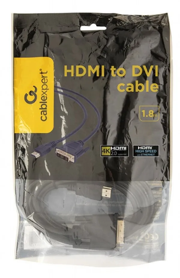 GEMBIRD CC-HDMI-DVI-6 Gembird HDMI to DVI male-male kabl 1,8m Slika 4