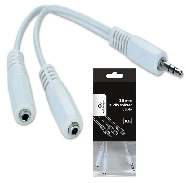 GEMBIRD CCA-415W Gembird 3.5mm stereo plug to 2X3.5mm stereo socket 10cm audio splitter kabl Slika 3