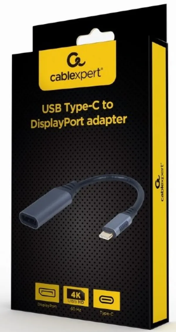 GEMBIRD A-USB3C-DPF-01 Gembird USB Type-C to DisplayPort male adapter, space grey A Slika 2