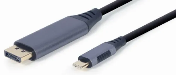 GEMBIRD CC-USB3C-DPF-01-6 Gembird USB Type-C to DisplayPort male adapter cable, space grey, 1.8 m A Slika 2