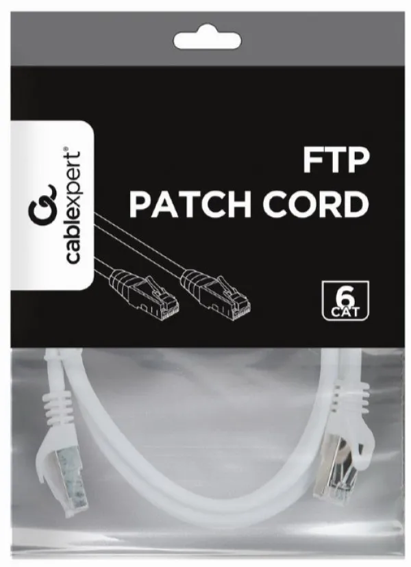 GEMBIRD PP6-1M/W Gembird Mrezni kab, CAT6 FTP Patch cord 1m white Slika 2