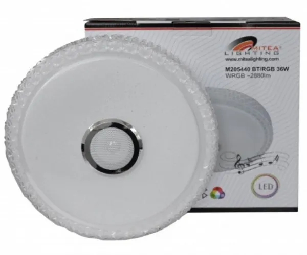 MIT.EL LED SMD plafonjera M205440-BT/WRGB 2x24W 390mm sa zvucnikom 5W, bluetooth, Android/iOS APP iLink Slika 1