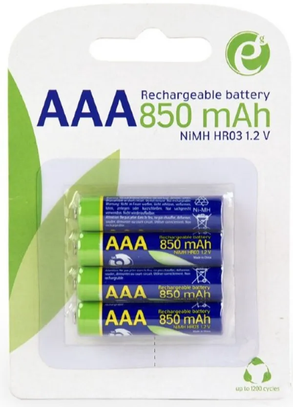 GEMBIRD EG-BA-AAA8R4-01 ENERGENIE 850mAh AAA, PAK4 CK, ready-to-use PUNJIVE NiM baterije (rechargeable) Slika 2