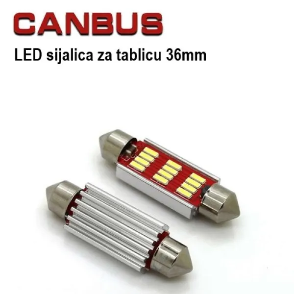 Led sijalica za tablicu (2 kom) 36mm 12SMD Slika 1