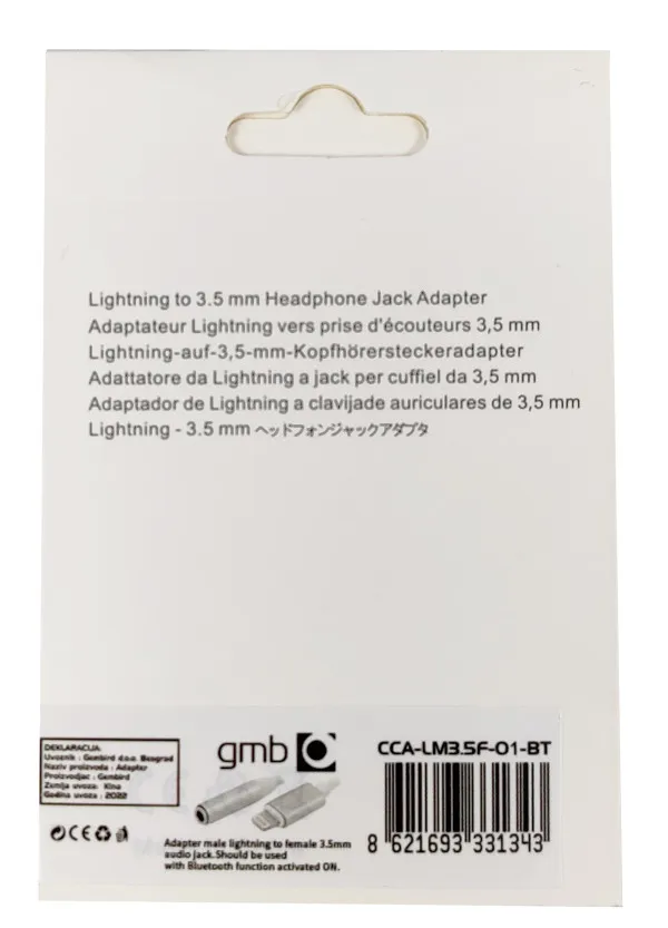 GEMBIRD CCA-LM3.5F-01-BT Gembird Adapter sa lightinga na 3.5mm audio FO Slika 1