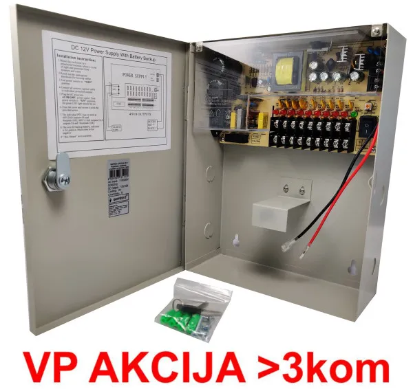 GEMBIRD NAPRKU-12V/10A-9CH Gembird Napajanje u kutiji sa opcijom UPS (bez baterije) 1.5A/CH Slika 4
