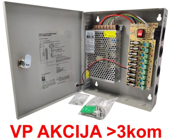 GEMBIRD NAPRK-12V/10A-9CH ** Gembird napajanje sa kljucem, 1.5A/CH (2162) Slika 2