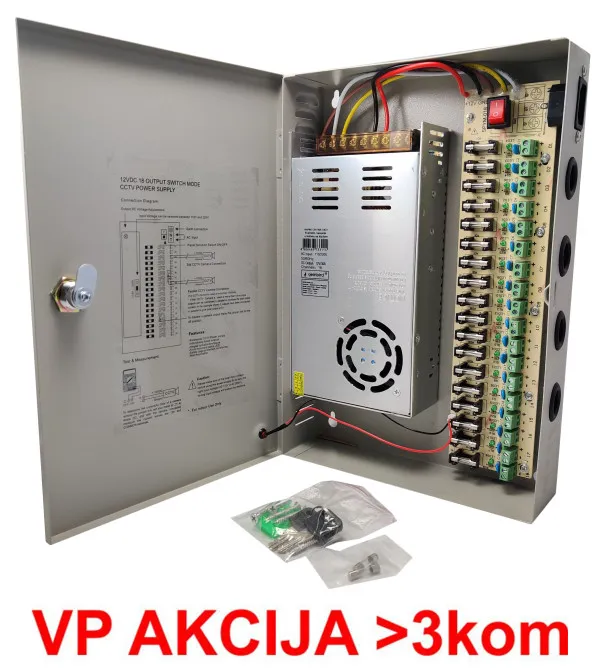 GEMBIRD NAPRK-12V/30A-18CH Gembird napajanje sa kljucem, 2A/CH Slika 3