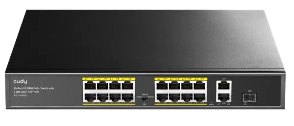 CUDY Cudy FS1018PS1 16-Port 10/100M PoE+Switch, 1Gbit Uplink + 1Gbit Combo SFP Port, 200W( PFS4218-16ET- Slika 2