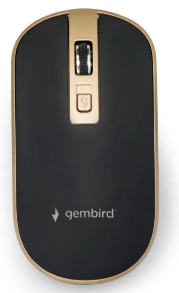 GEMBIRD MUSW-4B-06-BG Gembird Bezicni mis 2,4GHz opticki USB 800-1600Dpi black/gold 115mm Slika 4
