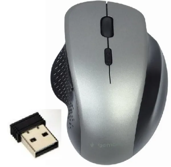 GEMBIRD MUSW-6B-02-BG Gembird Bezicni mis 2,4GHz opticki USB 6-button 800-1600Dpi black-spacegrey 112mm Slika 1