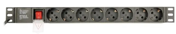 GEMBIRD EG-PDU-014 Gembird Produzni kabl sa zastitom 8 uticnica 16A, PDU 1U, aluminium, 3m Slika 3