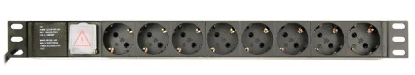 GEMBIRD EG-PDU-014 Gembird Produzni kabl sa zastitom 8 uticnica 16A, PDU 1U, aluminium, 3m Slika 5