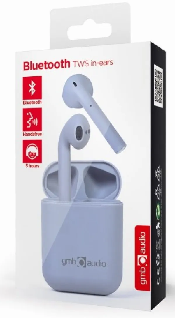GEMBIRD TWS-SEA-GW Gembird Seattle bluetooth V5.0 slusalice, TWS, Misty grey(alt. BHP-PRO 5) Slika 1