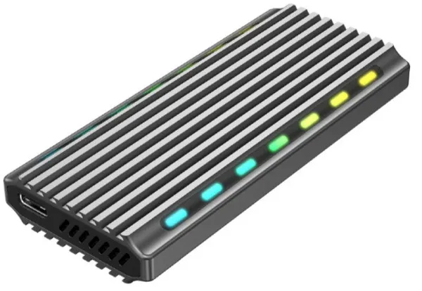 GEMBIRD EE2280-U3C-03 Gembird USB 3.1 enclosure for M.2 NVMe drives, NGFF, backlighted, aluminum Slika 3