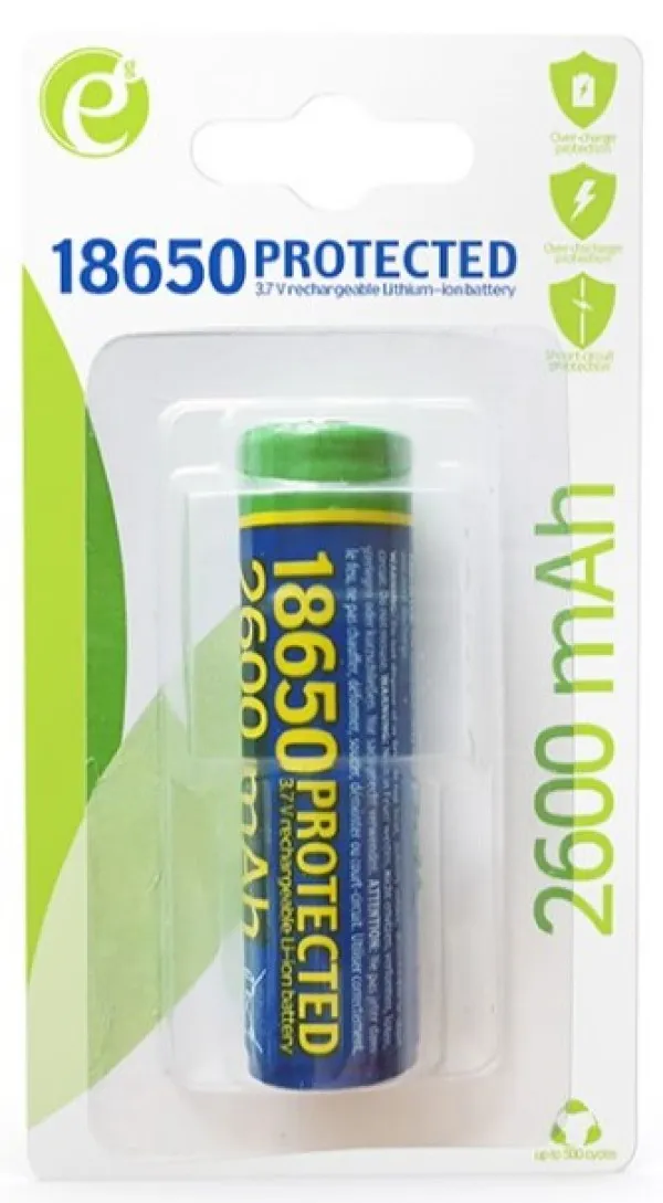GEMBIRD EG-BA-18650/2600 ENERGENIE Lithium-ion 18650 battery, protected, 2600 mAh Slika 2