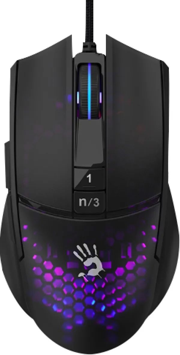 A4 TECH A4-L65 MAX A4Tech Bloody Gejmerski opt. mis, 2000Hz/1000-2000Dpi, Black USB 125mm, Honexcomb Slika 3