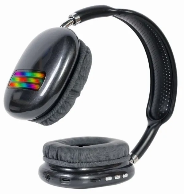 GEMBIRD BHP-LED-02-BK Gembird Bluetooth stereo Slusalice sa mikrofonom Bt V5.0 400mAh/32Ohm, 2h Li-ion Crne Slika 3