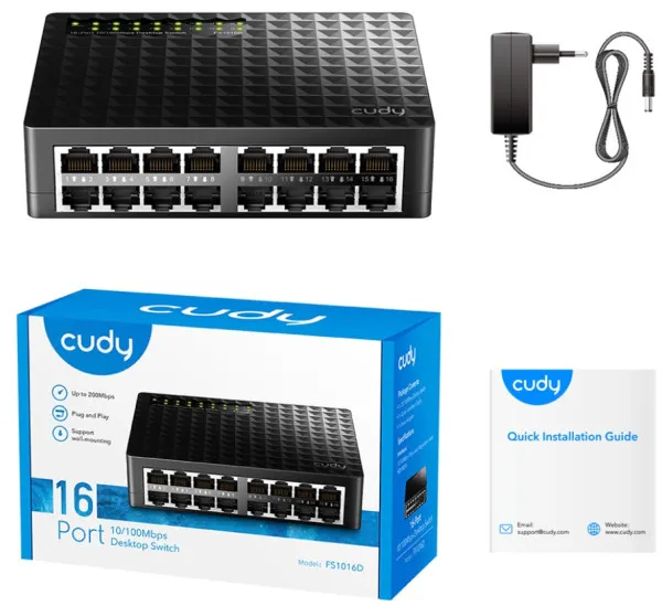 CUDY Cudy FS1016D 16-Port 10/100M Base-TX Port Switch Slika 1