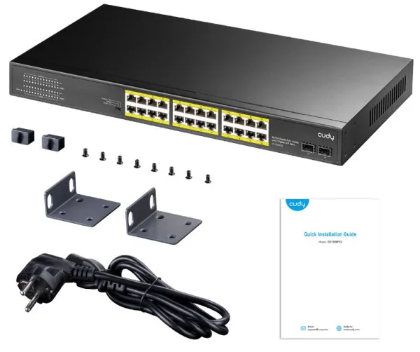 CUDY Cudy GS1028PS2 24-Port Gigabit PoE+ Switch with 2 SFP ports 300W Slika 3