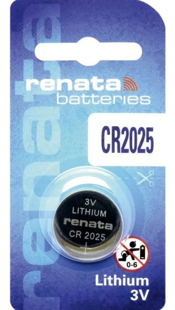 RENATA Renata baterija CR 2025 3V Litijum baterija dugme, Pakovanje 1kom Slika 2
