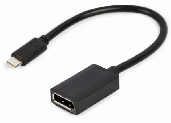 GEMBIRD A-CM-DPF-02 Gembird USB Type-C to DisplayPort adapter cable, 4K, 15 cm, black Slika 1