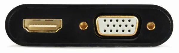 GEMBIRD A-HDMIM-HDMIFVGAF-01 * Gembird HDMI male to HDMI female + VGA female + audio adapter cable, black Slika 4