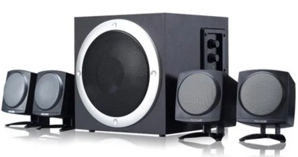 MICROLAB Microlab TMN-3/4.1 Aktivni drveni zvucnici 4.1 sistem 32W RMS (12W+7W*2+3W*2) 3,5mm Slika 2