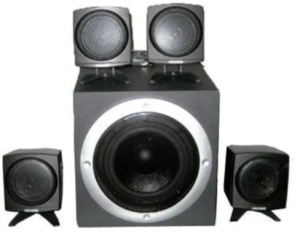 MICROLAB Microlab TMN-3/4.1 Aktivni drveni zvucnici 4.1 sistem 32W RMS (12W+7W*2+3W*2) 3,5mm Slika 1