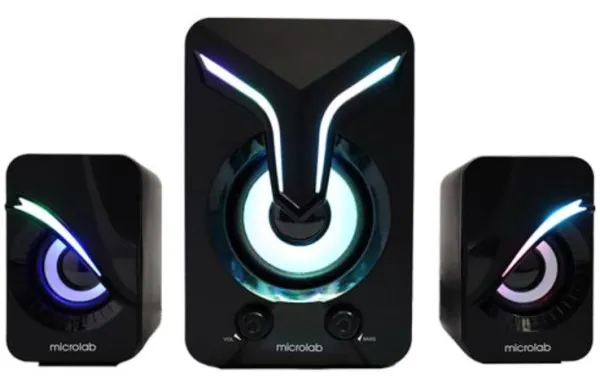 MICROLAB Microlab U270 Phenix Stereo zvucnici, black 11W (5W, 2x3W)USB power,3,5mm LED Slika 1